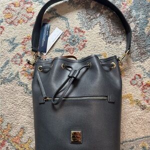 Dooney & Bourke Gray Leather Shoulder Bag